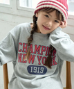 ROPE' PICNIC KIDS 【KIDS】【Champion】RUBBER PRINT CREW NECK SWEAT SHIRT ロペピクニック トップス スウェット・トレーナー グレー ネイビー【送料無料】