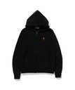 A BATHING APE ONE POINT FULL ZIP HOODIE ア ベイシング エイプ トップス パーカー・フーディー ブラック グレー【送料無料】