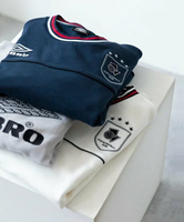 SHIPS any 【SHIPS any別注】UMBRO: 90s ロゴ サッカー スウェット (セットアップ対応)◇ シップス トップス スウェット・トレーナー ネイビー ホワイト グレー【送料無料】