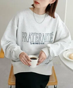 Discoat 【WEB限定】刺繍ロゴビッグスウェット ディスコート トップス カットソー・Tシャツ グレー【送料無料】