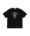 A BATHING APE OVERDYE COLLEGE RELAXED FIT TEE ア ベイシング エイプ トップス カットソー・Tシャツ ブラック グレー【送料無料】