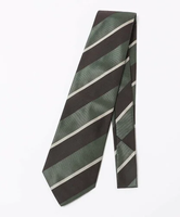 【SALE／40%OFF】SHIPS MEN FRANCO BASSI: コットン シルク レジメンタル ネクタイ シップス スーツ・フォーマル ネクタイ・蝶ネクタイ グリーン ネイビー【送料無料】