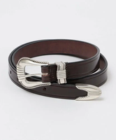 SHIPS MEN TORY LEATHER: 3PIECE SILVER BUCKLE シップス ファッション雑貨 ベルト ブラウン ブラック【送料無料】