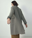 ROPE' 【COOHEM】HERRINGBONE TWEED COAT(コーヘン/ヘリンボーンツイードコート) ロペ ジャケット・アウター ノーカラージャケット ブラック グレー【送料無料】