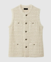 ROPE' 【COOHEM】BASIC TWEED VEST (コーヘン/ベーシックツイードベスト) ロペ トップス ベスト・ジレ ホワイト ネイビー【送料無料】