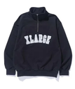 XLARGE ARCH LOGO HALF ZIP SWEATSHIRT エクストララージ トップス スウェット・トレーナー ブラック グリーン グレー パープル【送料無料】