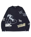 XLARGE GRAFFITI L/S TEE エクストララージ トップス カットソー・Tシャツ ブラック ホワイト グリーン【送料無料】