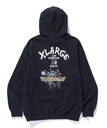 XLARGE HANG OUT HOODED SWEATSHIRT エクストララージ トップス スウェット・トレーナー ブラック グレー パープル【送料無料】