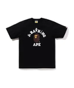 A BATHING APE NINJA COLLEGE TEE ア ベイシング エイプ トップス カットソー・Tシャツ ブラック ホワイト【送料無料】