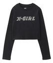 X-girl STAR LOGO L/S BABY TEE エックスガール トップス カットソー・Tシャツ ブラック ピンク ホワイト【送料無料】