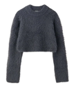 【SALE／30%OFF】X-girl HIGH NECK COMPACT KNIT TOP エックスガール トップス ニット グレー ホワイト【送料無料】