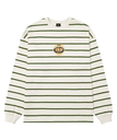 HUF ESPECIAL STRIPE LS CREW / HUF ハフ トップス ハフ トップス カットソー・Tシャツ ベージュ グリーン ブラック【送料無料】