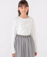 SHIPS KIDS SHIPS KIDS:140~150cm / バレエ 長袖 TEE シップス トップス カットソー・Tシャツ ホワイト ピンク【送料無料】