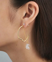 UNITED ARROWS green label relaxing ＜anisotea＞ Wave Hoop ピアス ユナイテッドアローズ グリーンレーベルリラクシング アクセサリー・腕時計 ピアス ゴールド シルバー【送料無料】