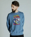 Schott CREW SWEAT SURF DOG/クルーネックスウェット サーフブルドッグ ショット トップス スウェット・トレーナー ブルー ブラック【送料無料】