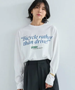 【SALE／30%OFF】BARNYARDSTORM BicycleロンT バンヤードストーム トップス カットソー・Tシャツ ホワイト ベージュ【送料無料】