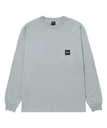 HUF BOX LOGO POCKET LS TEE / HUF ハフ ロンT ハフ トップス カットソー・Tシャツ グレー ホワイト ブラック【送料無料】