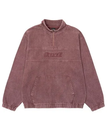 HUF DISTRESSED LOGO HALF ZIP / ハフ ハーフジップ ハフ トップス その他のトップス レッド ブラック【送料無料】