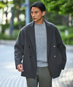 UNITED ARROWS green label relaxing ウール ナイロン リバー 4B ダブル ジャケット ユナイテッドアローズ グリーンレーベルリラクシング ジャケット・アウター テーラードジャケット・ブレザー グレー ブラウン【送料無料】