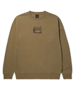 HUF RELOCATION CREWNECK / HUF ハフ スウェット ハフ トップス スウェット・トレーナー ブラウン ブラック【送料無料】