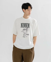 AMERICAN RAG CIE 【MEN , WOMEN】NIN-NIN TEE 3 アメリカンラグシー トップス カットソー・Tシャツ ホワイト グレー ブラック【送料無料】