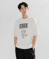 AMERICAN RAG CIE 【MEN , WOMEN】NIN-NIN TEE 2 アメリカンラグシー トップス カットソー・Tシャツ ホワイト グレー ブラック【送料無料】