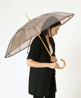 JOURNAL STANDARD L'ESSAGE 《追加3》【TRADITIONAL WEATHERWEAR】CLEAR UMBRELLA BAMBOO:傘 ジャーナルスタンダード レサージュ ファッション雑貨 傘・長傘 ブラウン【送料無料】