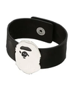 A BATHING APE APE HEAD SILVER BRACELET ア ベイシング エイプ アクセサリー・腕時計 ブレスレット・バングル ブラック【送料無料】