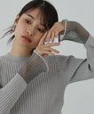 【SALE／30%OFF】N. Natural Beauty Basic シアーカフスニット エヌ ナチュラルビューティーベーシック* トップス ニット グレー ブラック ホワイト ブルー【送料無料】