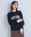 UNITED ARROWS green label relaxing ロゴ ニット プルオーバー -ウォッシャブル- ユナイテッドアローズ グリーンレーベルリラクシング トップス ニット ネイビー グレー ブルー【送料無料】