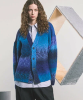 MAISON SPECIAL PINORI Long Space-Dye Gradation Prime-Over V-Neck Knit Cardigan メゾンスペシャル トップス カーディガン ブルー ベージュ【送料無料】