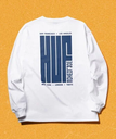 HUF BIG BLOCK LS TEE / HUF ハフ 長袖Tシャツ ハフ トップス カットソー・Tシャツ ホワイト ブラック グレー【送料無料】