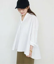 SLOBE IENA over size shirt スローブ イエナ トップス シャツ・ブラウス ホワイト ベージュ ネイビー【送料無料】