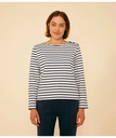 【SALE／20%OFF】PETIT BATEAU 肩ボタンマリニエールプルオーバー プチバトー トップス スウェット・トレーナー【送料無料】