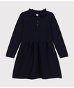 【SALE／30%OFF】PETIT BATEAU コットンニット長袖ワンピース プチバトー ワンピース・ドレス ワンピース ネイビー【送料無料】