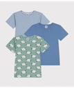 【SALE／10%OFF】PETIT BATEAU 半袖Tシャツ3枚組 プチバトー インナー・ルームウェア その他のインナー・ルームウェア【送料無料】