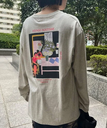 ROSE BUD グラフィックアートロングTシャツ ローズバッド トップス カットソー・Tシャツ グレー ホワイト ブラウン【送料無料】