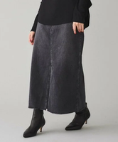 UNTITLED 【Healthy DENIM】Pear Maxi(ペアーマキシ)デニムスカート アンタイトル スカート その他のスカート ブラック【送料無料】