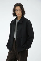 MARGARET HOWELL SOFT WOOL TWILL マーガレット・ハウエル ジャケット・アウター その他のジャケット・アウター ブラック ブラウン【送料無料】