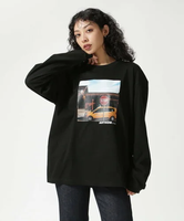 【SALE／40%OFF】B'2nd ANTHOM(アントム) フォトプリントロンT ビーセカンド トップス カットソー・Tシャツ ホワイト ブラック【送料無料】