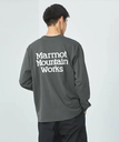 UNITED ARROWS green label relaxing 【別注】＜Marmot＞GLR MMW ロゴ Tシャツ ユナイテッドアローズ グリーンレーベルリラクシング トップス カットソー・Tシャツ グレー ホワイト【送料無料】