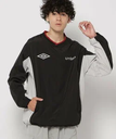 niko and ... 【UMBRO】別注ナイロンプルオーバー ニコアンド トップス カットソー・Tシャツ ブラック グレー【送料無料】