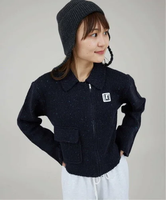 JOINT WORKS irojikake/イロジカケ POCKET KNIT JACKET ジョイントワークス トップス ニット ネイビー ベージュ【送料無料】