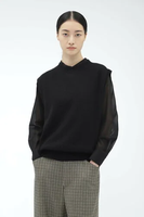 【SALE／50%OFF】MARGARET HOWELL MERINO CASHMERE マーガレット・ハウエル トップス その他のトップス ブラック レッド【送料無料】