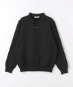 UNITED ARROWS green label relaxing ＜SLOANE＞12G ポリエステルキュプラコットン ニット ポロシャツ ユナイテッドアローズ グリーンレーベルリラクシング トップス ニット ブラック グレー【送料無料】