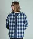 Schott OMBRE CHECK FLANNEL LS SHIRT/オンブレチェック フランネルシャツ ショット トップス シャツ・ブラウス ブルー ブラック【送料無料】