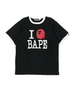 A BATHING APE I LOVE BAPE TEE ア ベイシング エイプ トップス カットソー・Tシャツ ブラック ホワイト【送料無料】