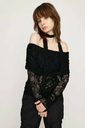 【SALE／20%OFF】SLY OFF SHOULDER CUT LACE トップス スライ トップス カットソー・Tシャツ ブラック ホワイト ブラウン【送料無料】