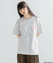 【SALE／20%OFF】yuw 【yuw】JOHNHOLMSTROM SS ローリーズファーム トップス カットソー・Tシャツ グレー ブラック【送料無料】