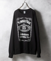 NUMBER (N)INE NUMBER NINE SWEATSHIRT ナンバーナイン トップス スウェット・トレーナー ブラック グレー【送料無料】